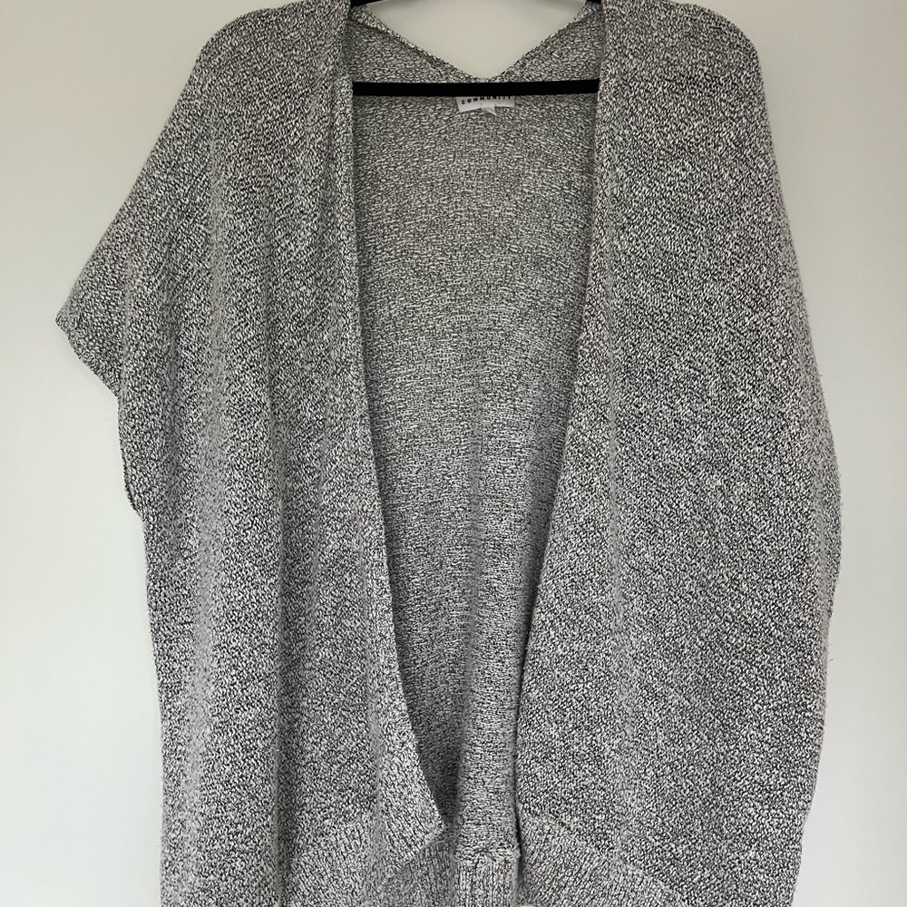 Aritzia Community Iconic Gray Drape Cardigan